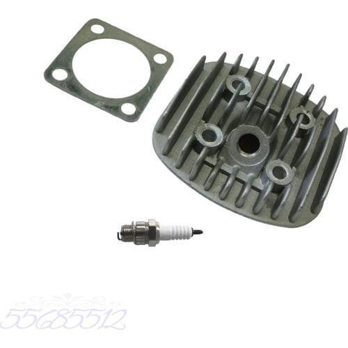 Cylinder Head & Spark Plug For 66cc 80cc 2 Stroke Motorized Bicycle Engine