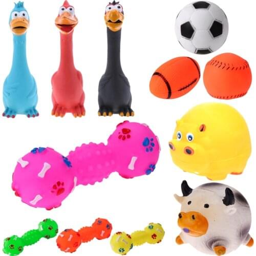 1PC Toy For Dogs Puppy Screaming Rubber Chicken Toy For Dogs Latex Squeak Squeaker Chew Training Pet Products