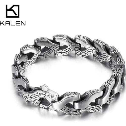Kalen14mm Totem Warrior Bracelet Arrow Accessories Mens Stainless Steel Bracelets Jewelry