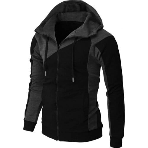 XXL Mens Jackets Hooded Coats Casual Hip Hop Zipper Sweatshirts Male Tracksuit Fashion Keep Warm Hoodie Male Clothing Outerwear