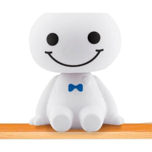 Cartoon Plastic Baymax Robot Shaking Head Figure Car Ornaments Auto Interior Decorations Big Hero Doll Toys Ornament Accessories