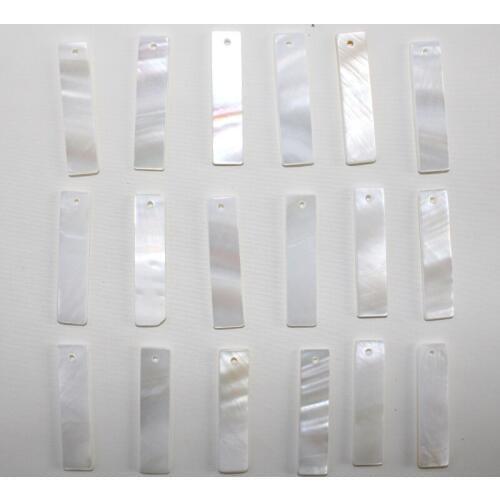 Natural Shell Handmade carved the rectangle Charms pendant for diy Jewelry making necklace Earrings Accessories Parts 20PCS