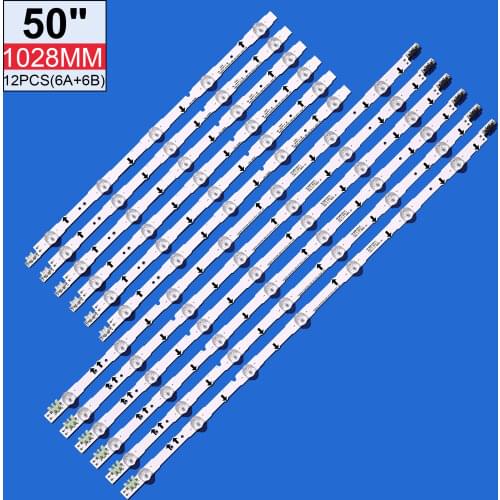 New 12 PCS/set LED backlight strip for Samsung UN50J5500AF UE50H6200 D4GE-500DCA-R2 D4GE-500DCB-R2 BN96-30428A BN96-30427A 30425