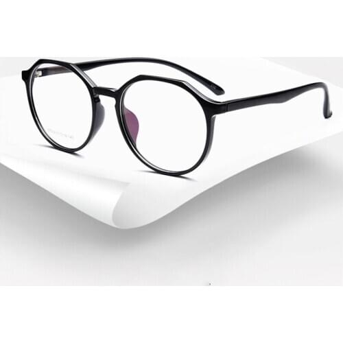 OEYEYEO Ultralight TR90 Optical Frame Female Trendy Polygonal Spectacle Frame Mens Retro Myopia Student Full-frame Eyeglasses