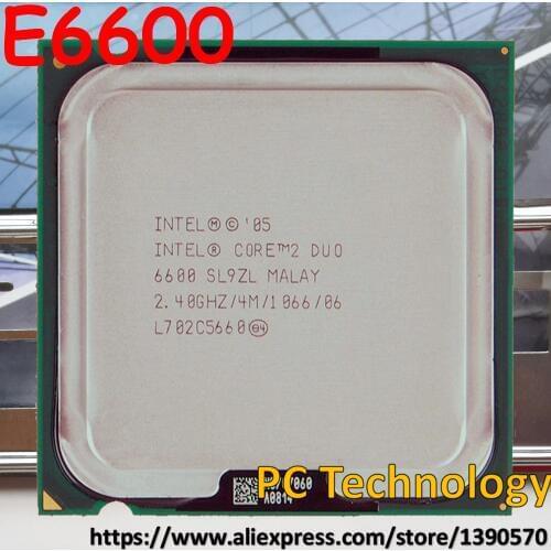 Original Intel E6600 Core 2 Duo Socket 775 processor CPU 2.40GHz 4M 1066MHz free shipping 100% test well