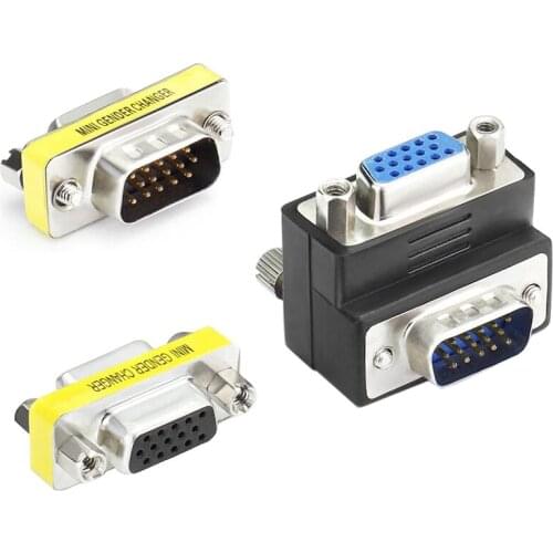 Plug and Play VGA to VGA Adapter Male to Female Connector HD15 VGender Changer Convertor For Laptop PC SVGA Coupler Adaptor