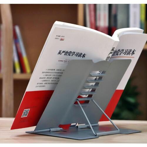 Portable Sturdy Metal Adjustable Book Stand Eye Protection Reading Frame Cookbook Holder Foldable Bookstand Tablet PC Bracket