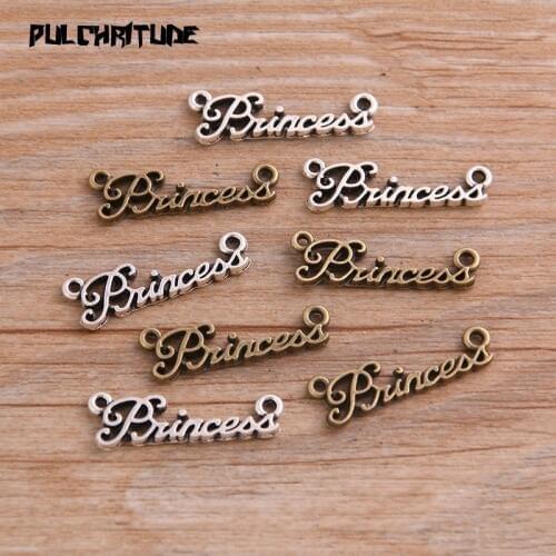 40pcs 8*24mm Two Color Metal Zinc Alloy Letter Connector Charms Fit Jewelry Medical Plant Pendant Makings