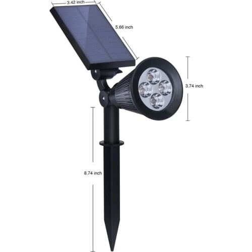 Outdoor Lighting LED Landscape Solar Lights Color Changing Spotlight Garden Lamp Waterproof Backyard Decoration Night Lampara