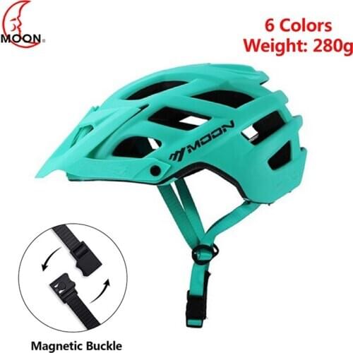 MOON In-mold Cycling Helmet MTB Road Bicycle Helmet OFF-ROAD Bike Helmet With Visor Outdoor Riding Safety Helmet Casco Ciclismo