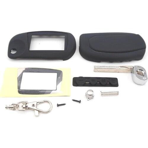 M5 folding car flip remote case For Scher-Khan Magicar 5 6 uncut blade fob case cover +keychain glass 10pcs free shipping