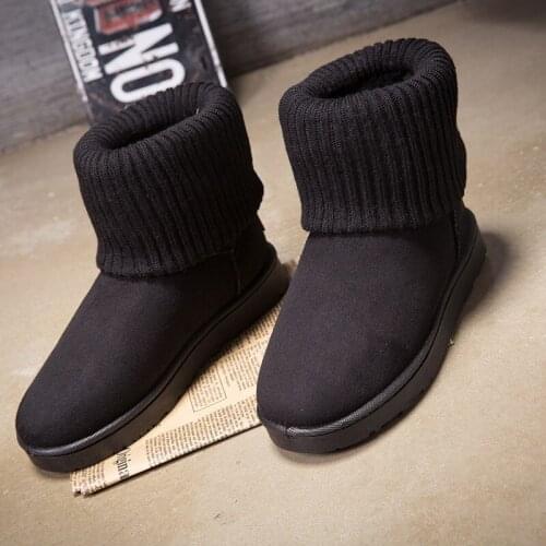 Womens Snow Boots Leather Warm Short-tube Waterproof Cotton Shoes Rubber Non-Slip Plus Velvet Wearable Winter Boots Shoes 2021