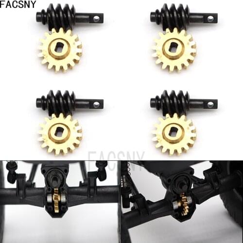 1/2/4 Set Steel Front Rear Axle Gears Overdrive Differential Gears for Axial SCX24 90081 1/24 RC Crawler Car Upgrade Parts