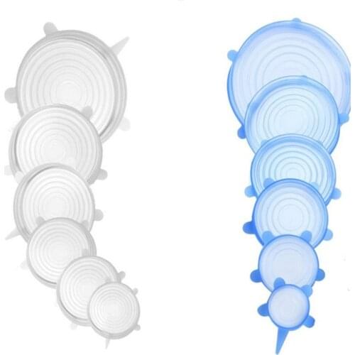 12pcs Silicone Stretch Lid Reusable Lid Hanging Hole Fit Round Bowl Jar Various Size Silicone Bowl Cover Keep Fresh