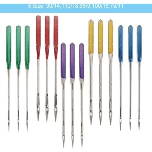 15 Pieces Sewing Machine Needles for Brother Sewing Machine Stainless Steel Anti-jumper Needle for Household Sewing Accessories