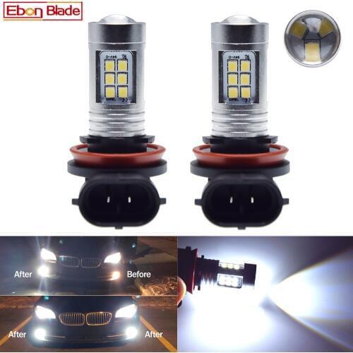 2Pcs H8 H11 H16JP H7 9006 HB4 9005 HB3 LED Car Fog Lights Bulbs Lamps 3030 21SMD Canbus Auto Driving Light DRL Bulb Lamp 12V 24V