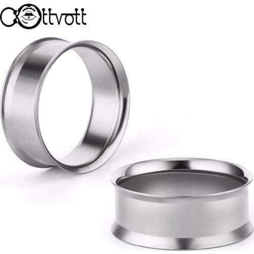 2pcs/lot Steel Metal Ear Piercing Stretchers Double Plugs and Tunnles Expanders Fake Ear Taper Saddle 3-24mm Body Jewelry ET006