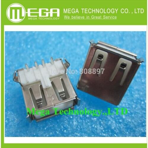 20PCS USB-A mother A female USB socket base 90 degrees bend curved needle USB - type A