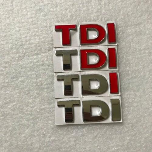 20X New metal TDI Badge Emblem Decal Stickers Logo for Polo Golf Jetta Passat b5 b6 GTI Touran Bora Car styling