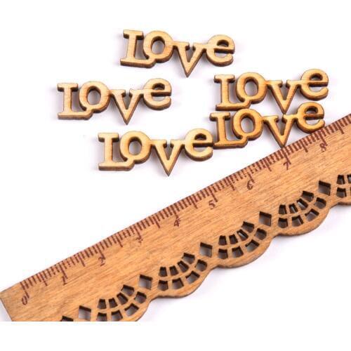 50Pcs Wooden Alphabet Embellishment "Love" Letters Natural Wood Crafts Scrapbooking For Woodwork Craft DIY Handmade M1701