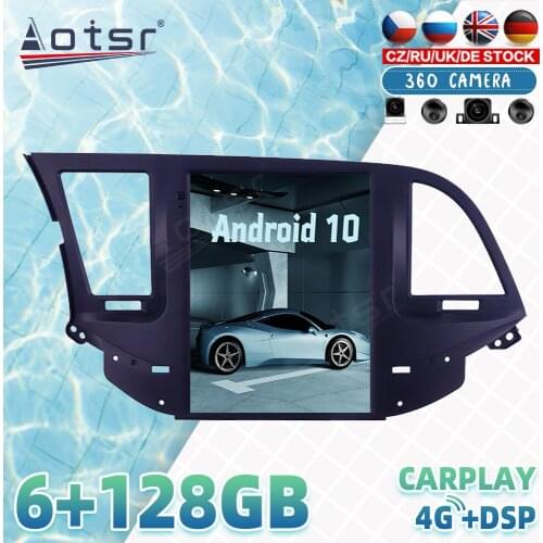 Tesla style For Hyundai Elantra 2016+ Android Car Radio Player GPS Navigation 360 Camera Auto Stereo Multimedia DSP Carplay 4G