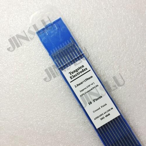 Free shipping WC20 Cerium Tungsten Electrode Grey Colour 2.0*150mm