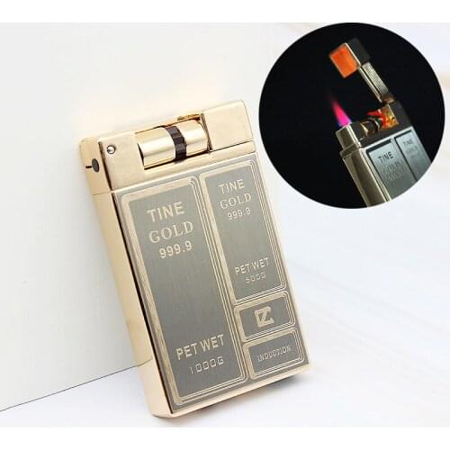 Butane Lighter Torch Lighter Turbine Lighter High-end Luxury BRIC Carved Cigarette Lighter Smoking Accessories Gift for Men