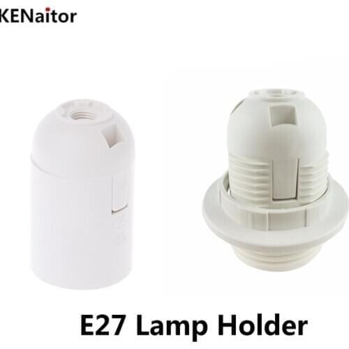 5pcs/lot E27 LED Plastic Lamp Holder Edison Screw Light Bulb Socket Holder DIY E27 Socket Base Lamp Accessories Luminaire White