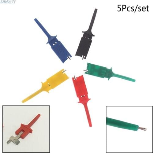 5Pcs/set Meter Tester Leads Test Probe Hook For SMD IC Test Clips SMD IC Hook 4.9 x 1cm