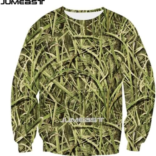 Jumeast Brand Men Women 3D Printed Sweatshirt Reed Camouflage Hunting Long Sleeve Fashion T Shirt Sport Pullover Tops Tees