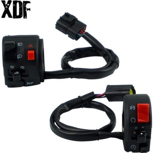 7/8'' 22mm Motorcycle Handlebar Switches Horn Turn Signal Electric Fog Lamp Light Start Kill Buttons Motorbike Controller Switch