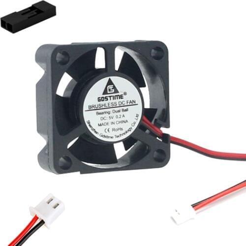 1Pcs Black 5V/12V/24V 30*30*10mm 3010 Dual Ball Bearing Brushless DC Motor Fan With Wires And XH2.54 PH2.0 Header