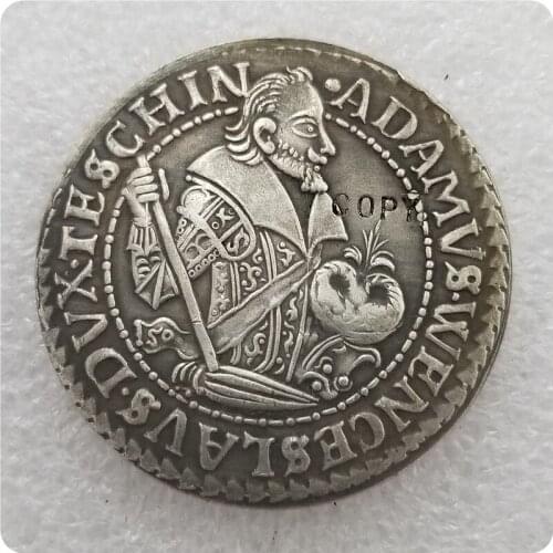 Silesia Teschen Thaler - Adam Wenzel 1609 COIN COPY