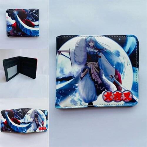 Anime Inuyasha Logo Color Printing Wallet New Cards Purse Boys Girls Boutique Short Wallet