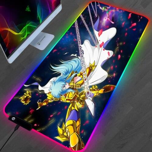 Varmilo Mausepad Mouse Gamer Desk Gaming Mouse Mat RGB Saint Seiya Mause Pad Gamer Accessories Rug Mice Keyboards Computer