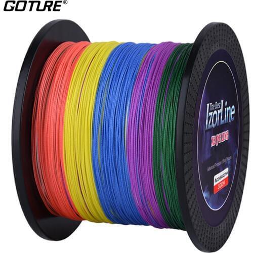 Goture IzorLine 8 Strands 500m 300m PE Braided Fishing Line Multifilament Super Strong Cords Carp Sea Lines 29-76LB