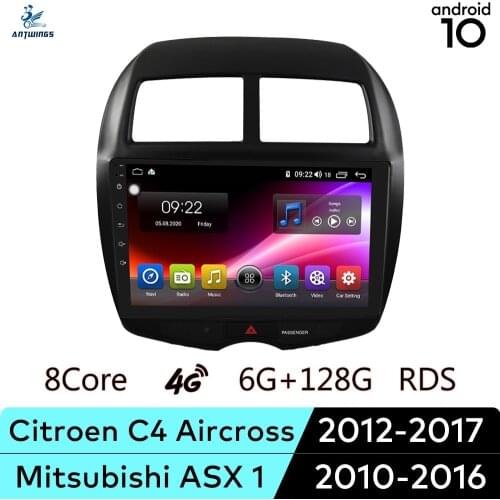 ANTWINS Android 10 Car Radio Stereo Multimedia Player with Touch Screen Bluetooth Apple Play for Mitsubishi ASX 1 2010-2016
