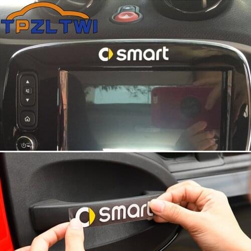 Car Door Handle Stickers For Smart Fortwo Forfour 451 453 450 Crossblade Roadster City-Coupe Car Wiper Navigation Screen Sticker