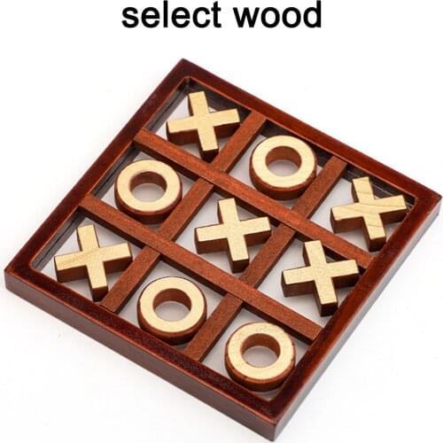 XO Wood Board Game Toy Parent-Child Interaction Game Wooden Board Puzzle Game Educational Toys for Kids Teens Adults