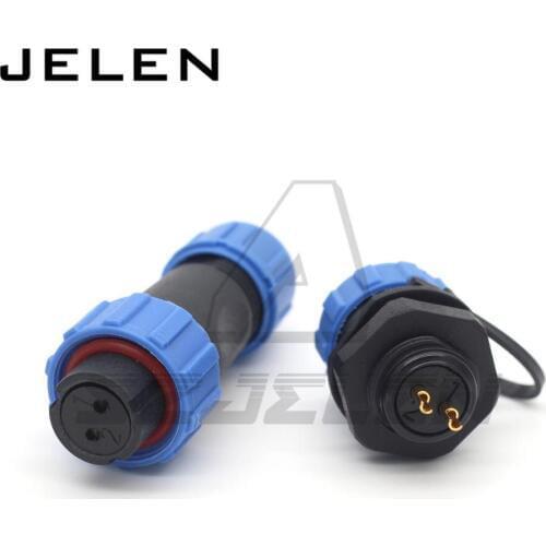 Wholesale and retail waterproof 2 pin connectors, SP1310/S02-SP1312/P02,IP68,Male female wire connector,Device power connector