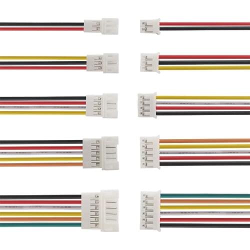 10/5/2/1Pair Micro Male Female Plug Jack Cable Connector Jack Plug JST PH 2.0 26AWG Wire Cables 20CM JST-PH 2.0 2P 3P 4P 5P 6Pin