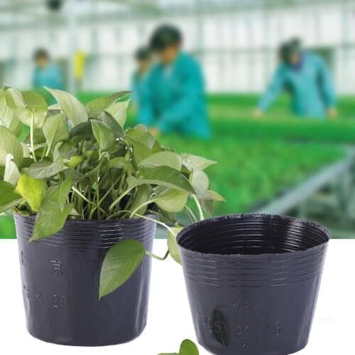 100Pcs Anti-deform Plastic Flower Starting Pot for Plants Flower Pots With Breathable Holes Flowers Garden Supplies