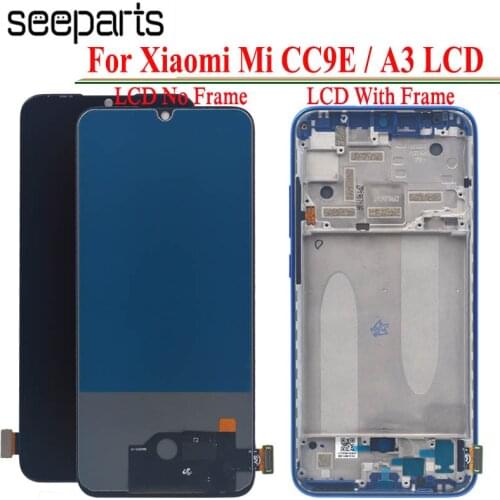 TFT For Xiaomi Mi A3 LCD MIA3 Touch For Xiaomi MI CC9E Screen Replacement Digitizer Sensor Glass For Xiaomi Mi A3 Display