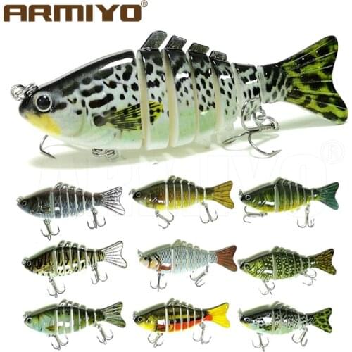 Armiyo Sinking Waver Fishing Lures 10cm 17.5g 7 Multi Jointed Swim Bait Hard Artificial Pike Bass Fishing Lure