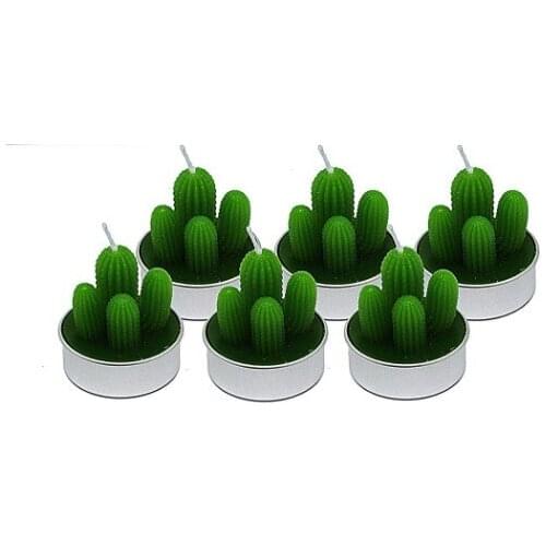 Tuğra Cactus Candle 6 S Stylish Decorative Design candles and scents свечи и ароматы velas y aromas