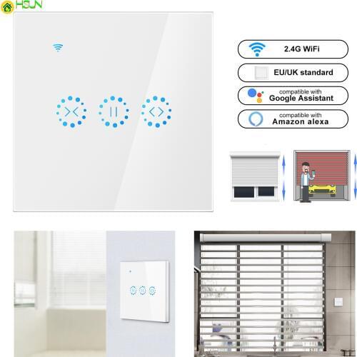 Smart Home WiFi Electrical touch Blinds curtain switch Ewelink APP Voice Control by Alexa Echo for Mechanical Limit Blinds Motor