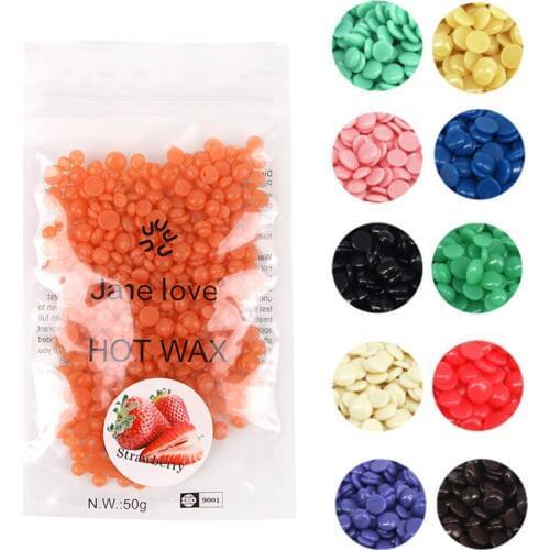 Brand 50g Depilatory Wax Hot Film Hard Wax Beans Pellet Waxing Bikini Hair Removal Bean For All Types Skin Beauty Tools