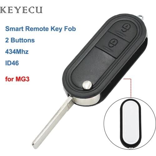 Keyecu Replacement Smart Remote Control Car Key Fob Transmitter 433MHz ID46 chip for MG 2011-2015 MG3