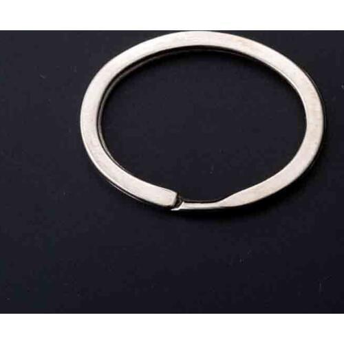 10pcs/lot High Quality Oval Shape Blank Double Flat Split Ring Key Ring Fit Women/Men Keyring Chain Making Decoration Findings