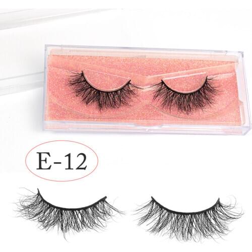 3D Mink Lashes Natura/Thick Long False Eyelashes Dramatic Volume Fake Lashes Makeup Eyelash Extension Silk Eyelashes #E-12
